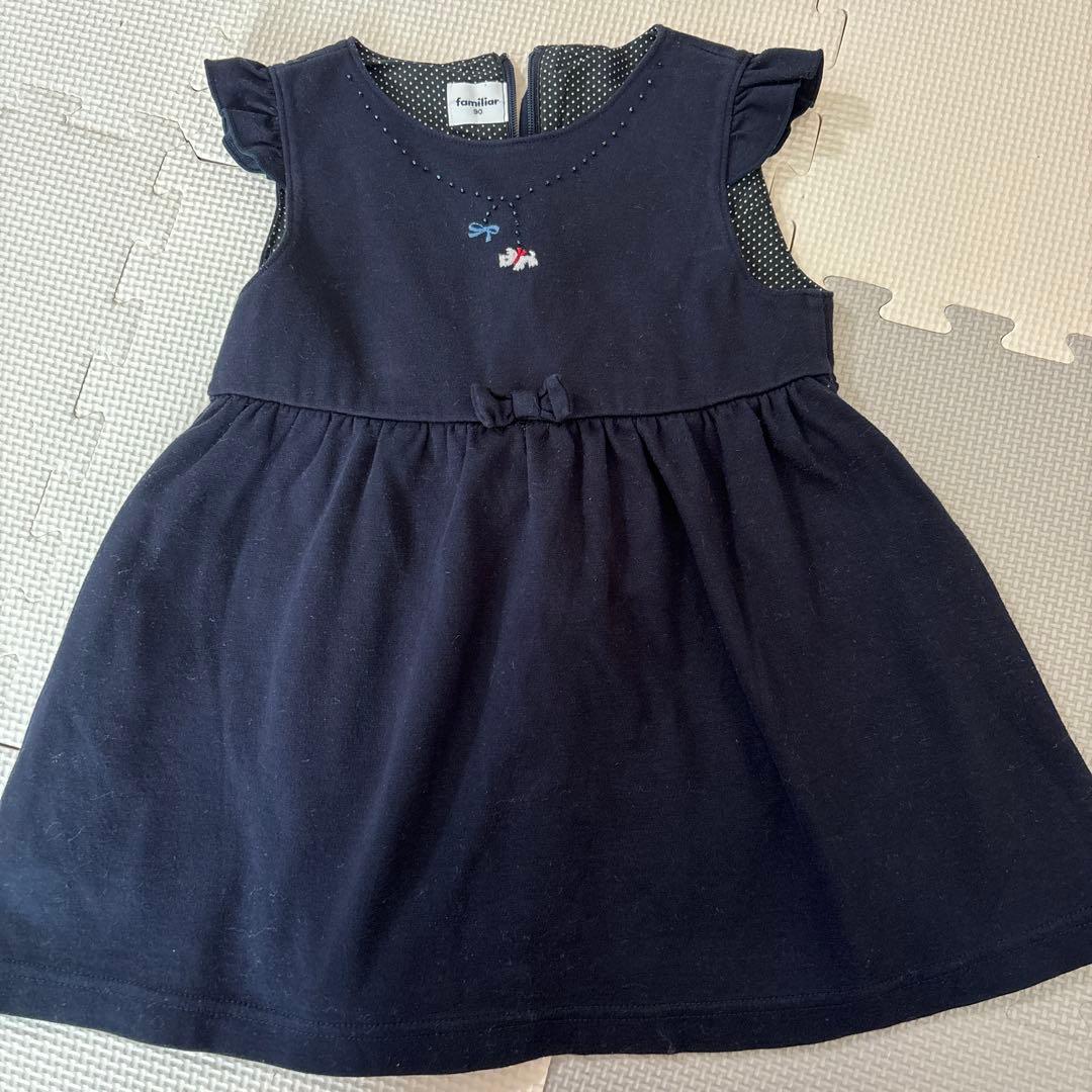 familiar ネイビー ワンピース 90 - メルカリ