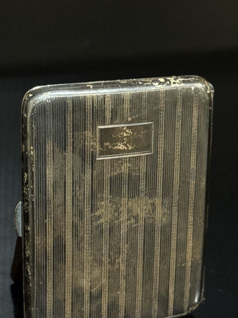 銀無垢 SILVER 950 刻印 銀製 煙草ケース アールデコ 約67.6g 2026年