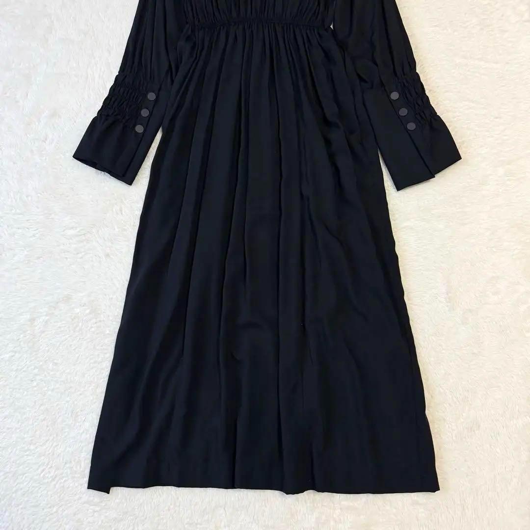 モンダイジ様専用】美品 アキラナカ シャーリングシャツドレス ロング