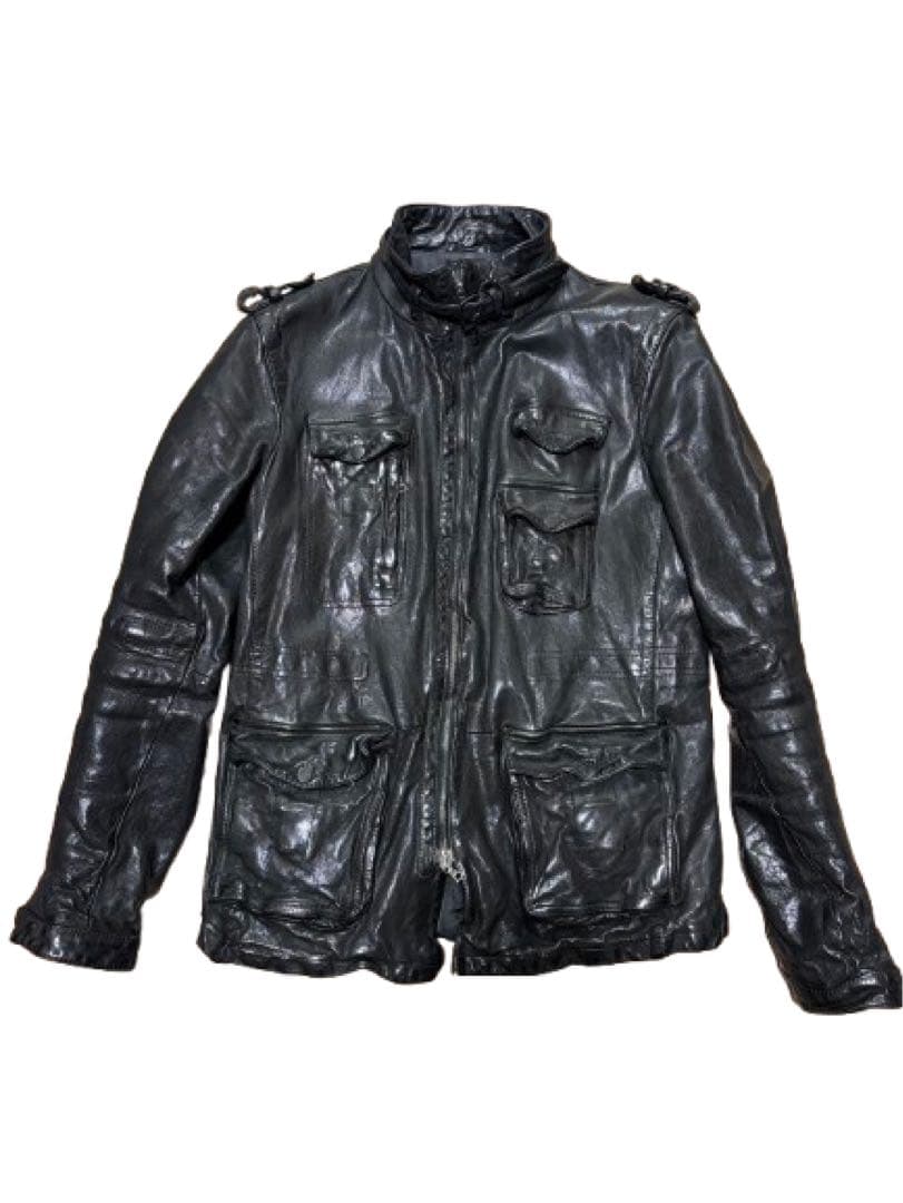 NEIL BARRETT ブラックレザージャケット - メルカリ