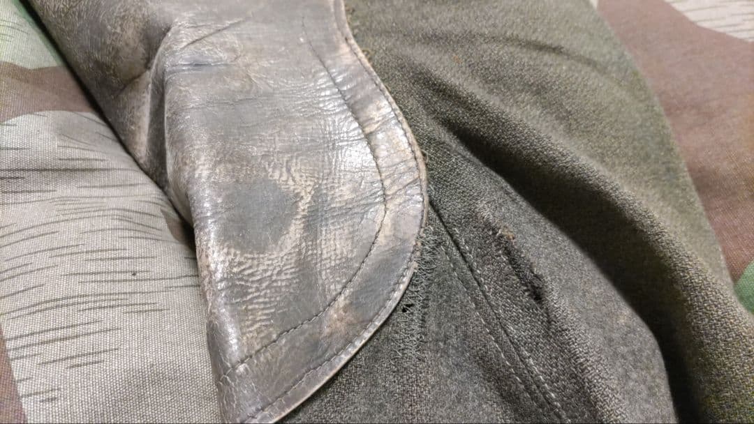 実物】WWⅡドイツ軍騎兵下士官乗馬ズボン☆革当て付き☆コレクション用