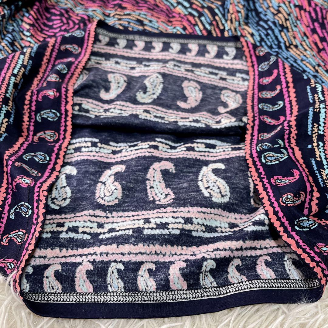 美品】レオナールファッション ペイズリー 総柄 カットソー 40 L相当