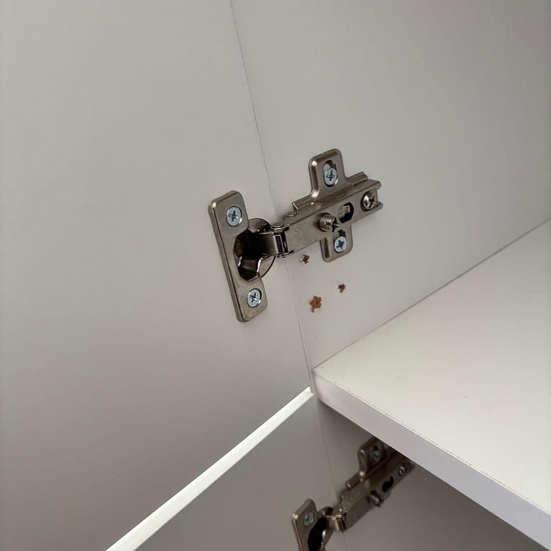 ★ReiRa★さま ホワイト 鏡面　シンプルキャビネット（解体済み）