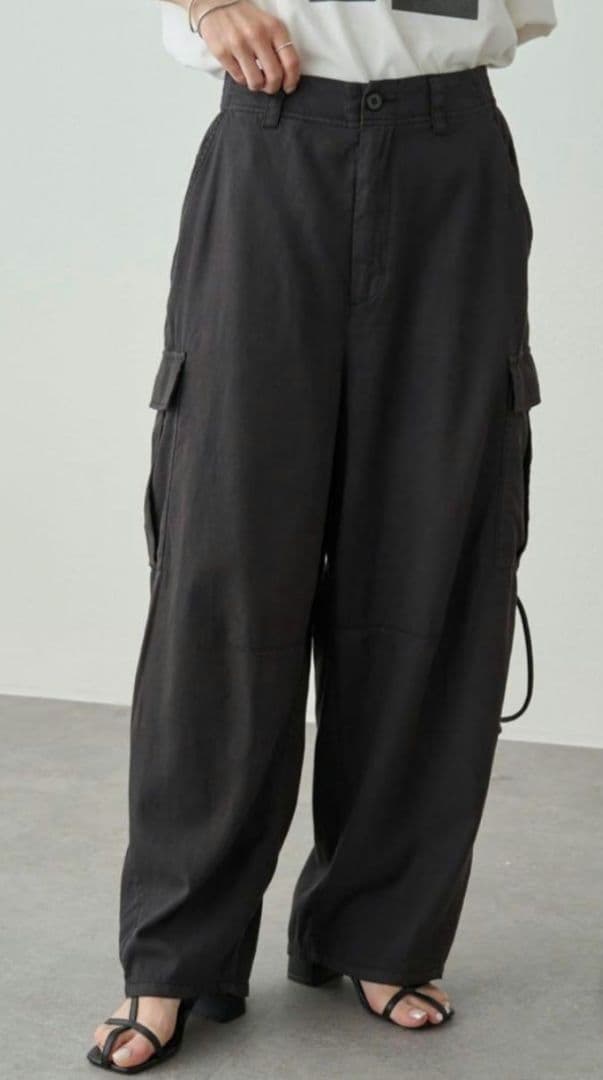 PUAL CE CIN カーゴポケットのワイドパンツ 本当に 安い 通販