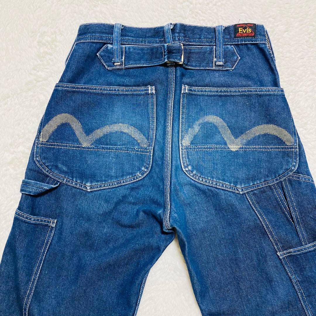 希少】初期タグ EVIS エヴィス ペインターパンツ デニム カモメ 濃紺