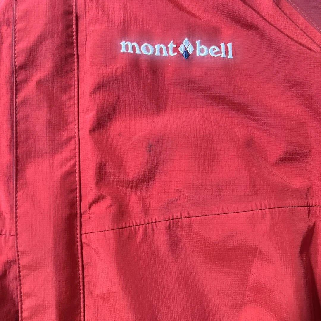 montbell tech shell jacket レッドL 短丈ドローコード - メルカリ
