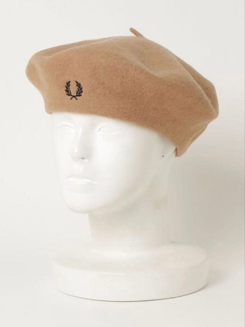Fred Perry フレッドペリー ウール ベレー帽 キャメル - メルカリ