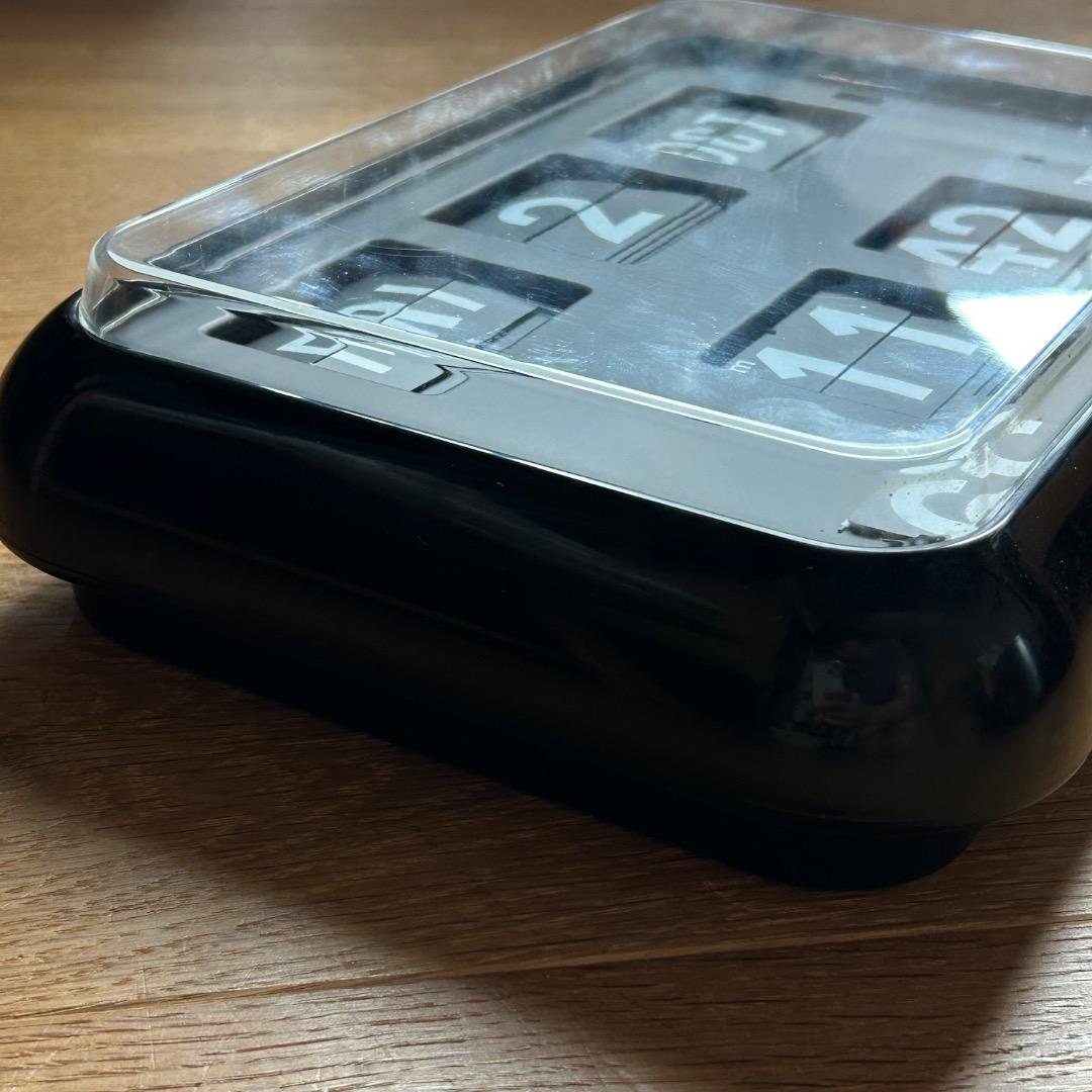 訳あり ジャンク品 TWEMCO トゥエンコ パタパタ時計QD-35 ブラック