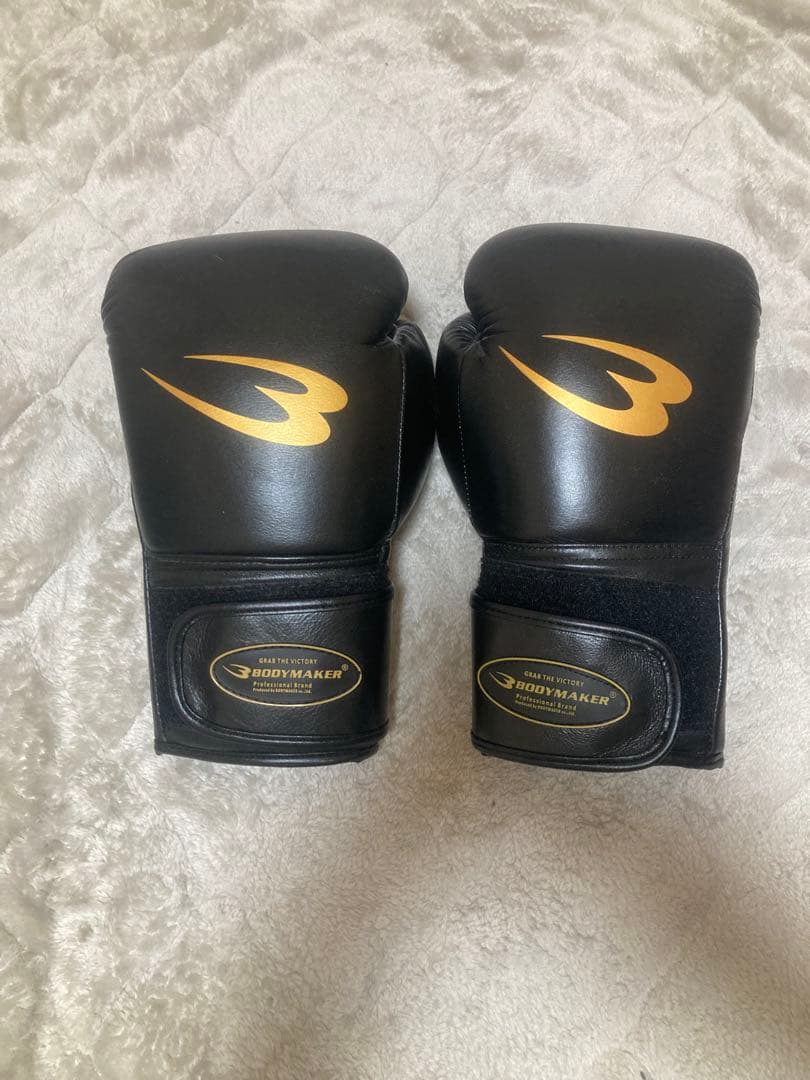 BODYMAKER グローブ　14 winningバンテージ4.5メートルセット ウィンディ マジックテープ式トレーニンググローブ ナチュラル（14・16