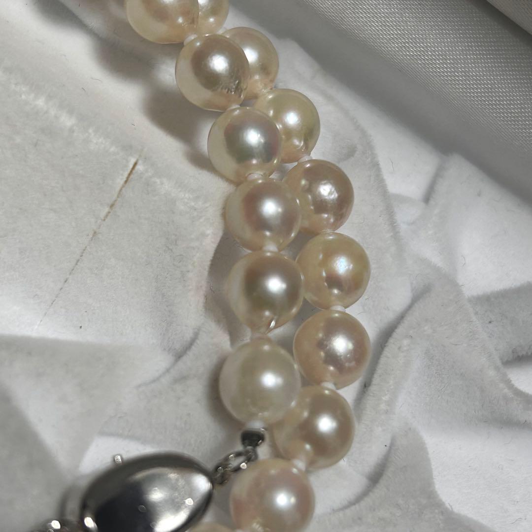 【テリ強】あこや ネックレス セミラウンド 本真珠 約8.0〜8.4mm