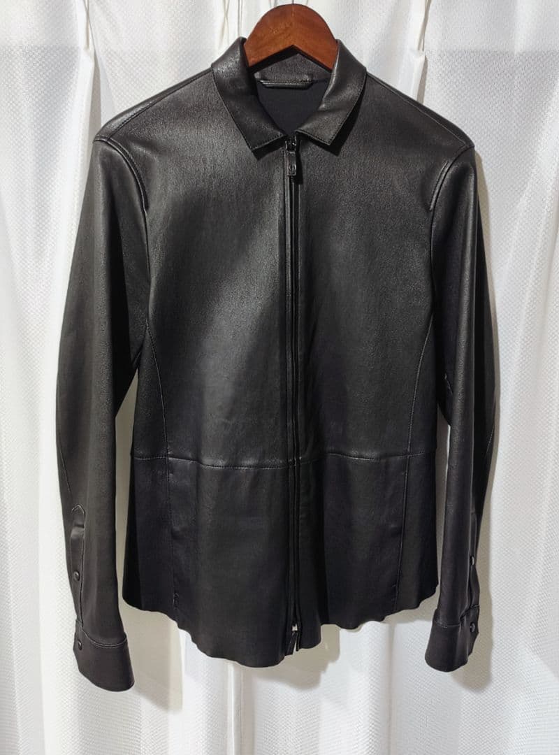 極美品】GIORGIO ARMANI 最高級ラムレザー シャツジャケット M