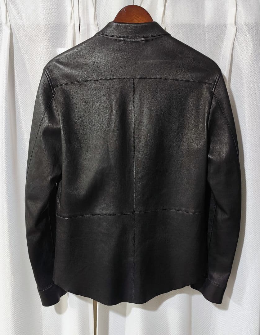 極美品】GIORGIO ARMANI 最高級ラムレザー シャツジャケット M