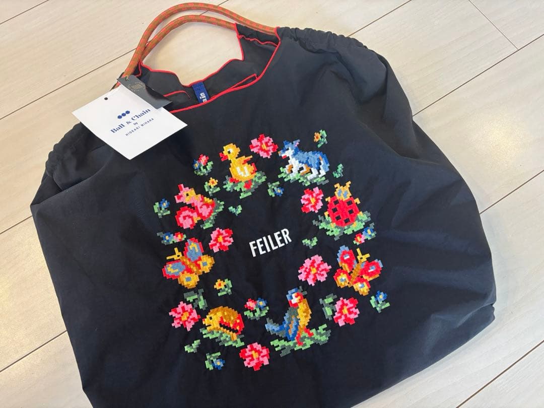 正規品】FEILER × Ball&Chain エコバッグ ハイジ 黒Lサイズ - メルカリ