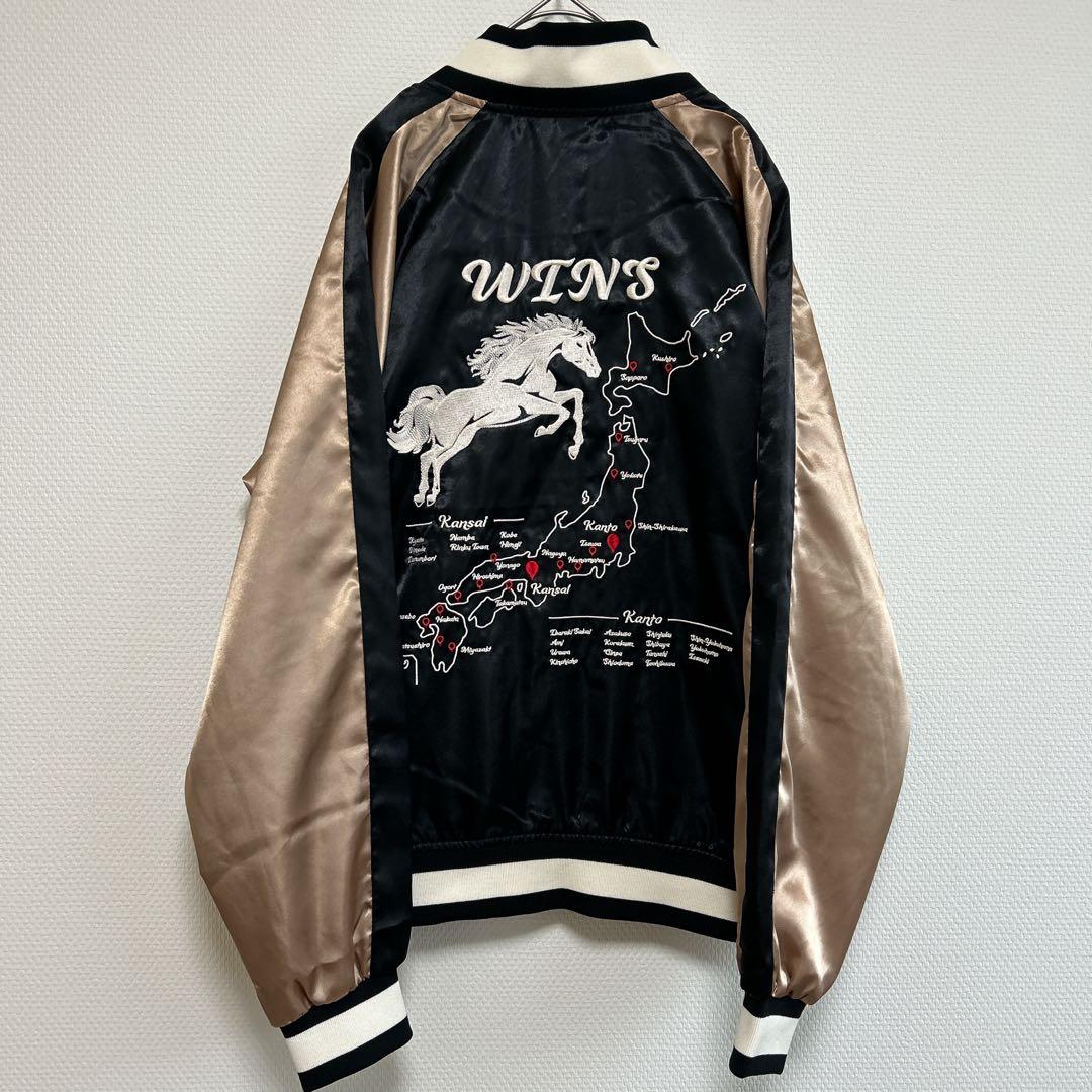 新品✨ JRA スカジャン L ブラック ゴールド 競馬 ウインズデー 競馬