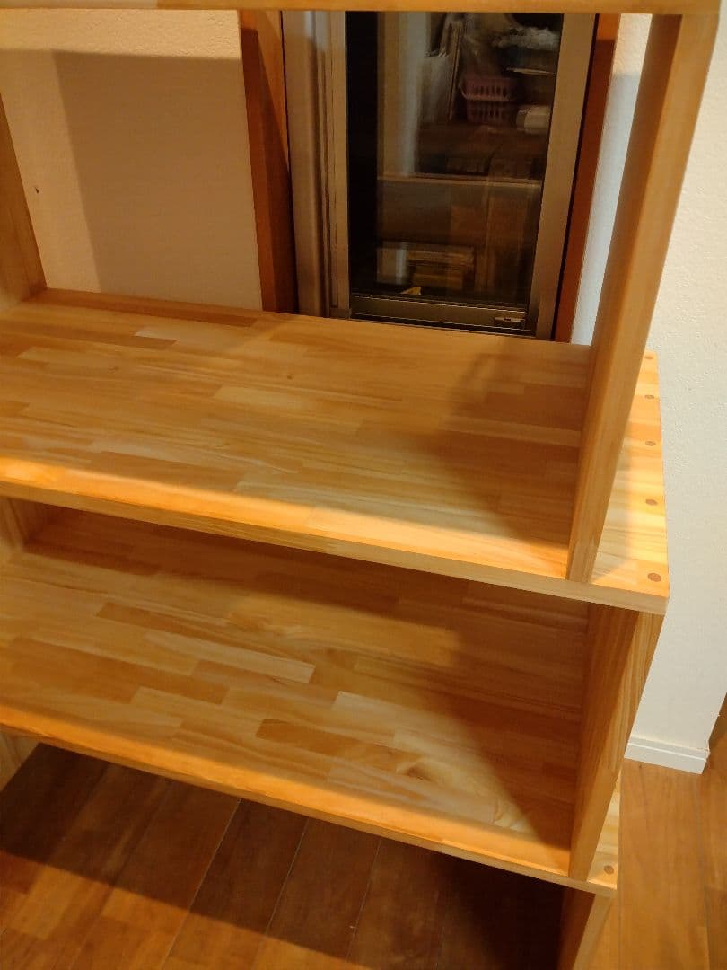 木製 ハンドメイド オーダー コの字 テーブル サイドテーブルラック