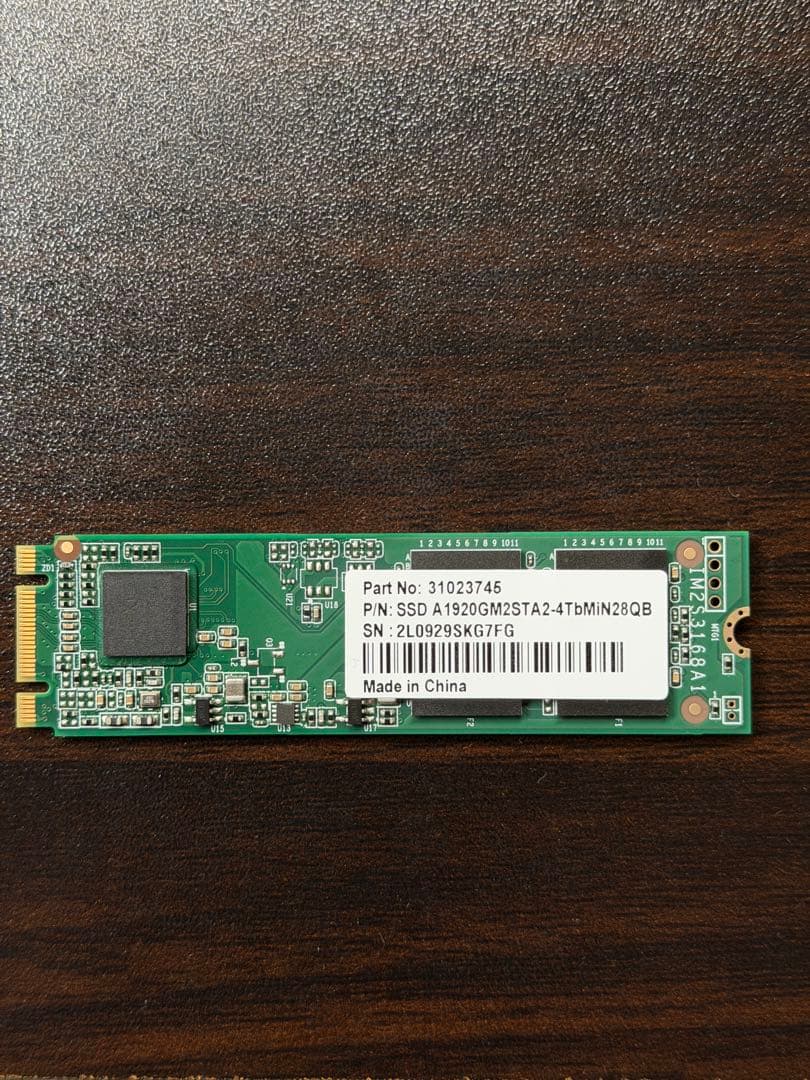 M.2 SATA SSD 1.9TB 中古 (バッファロー外付SSD搭載SSD