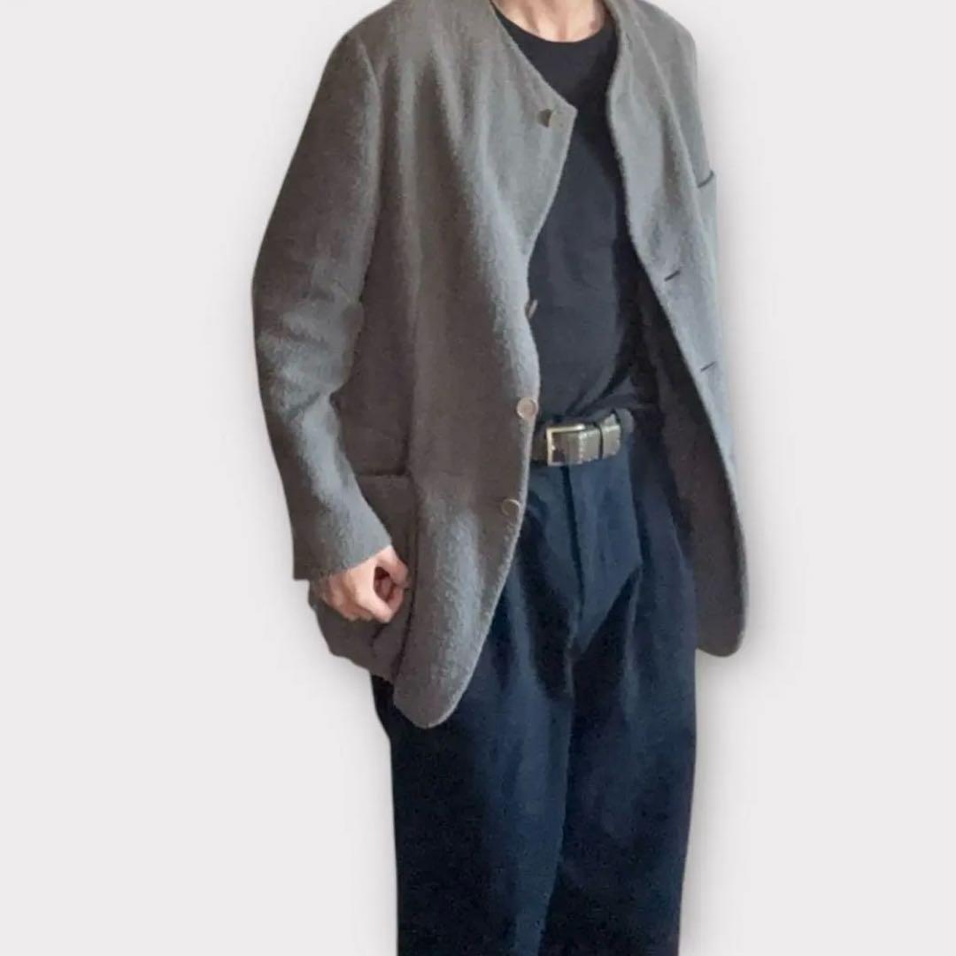 90s emporio armani collarless jacket 48 - メルカリ