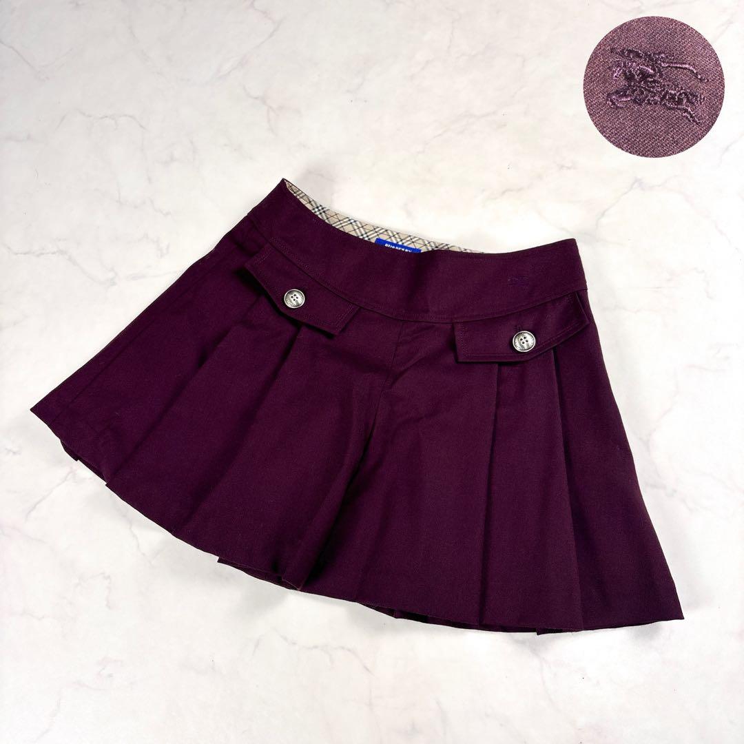 BURBERRY BLUE LABEL キュロット 裏地ノバチェック ホースロゴ - メルカリ