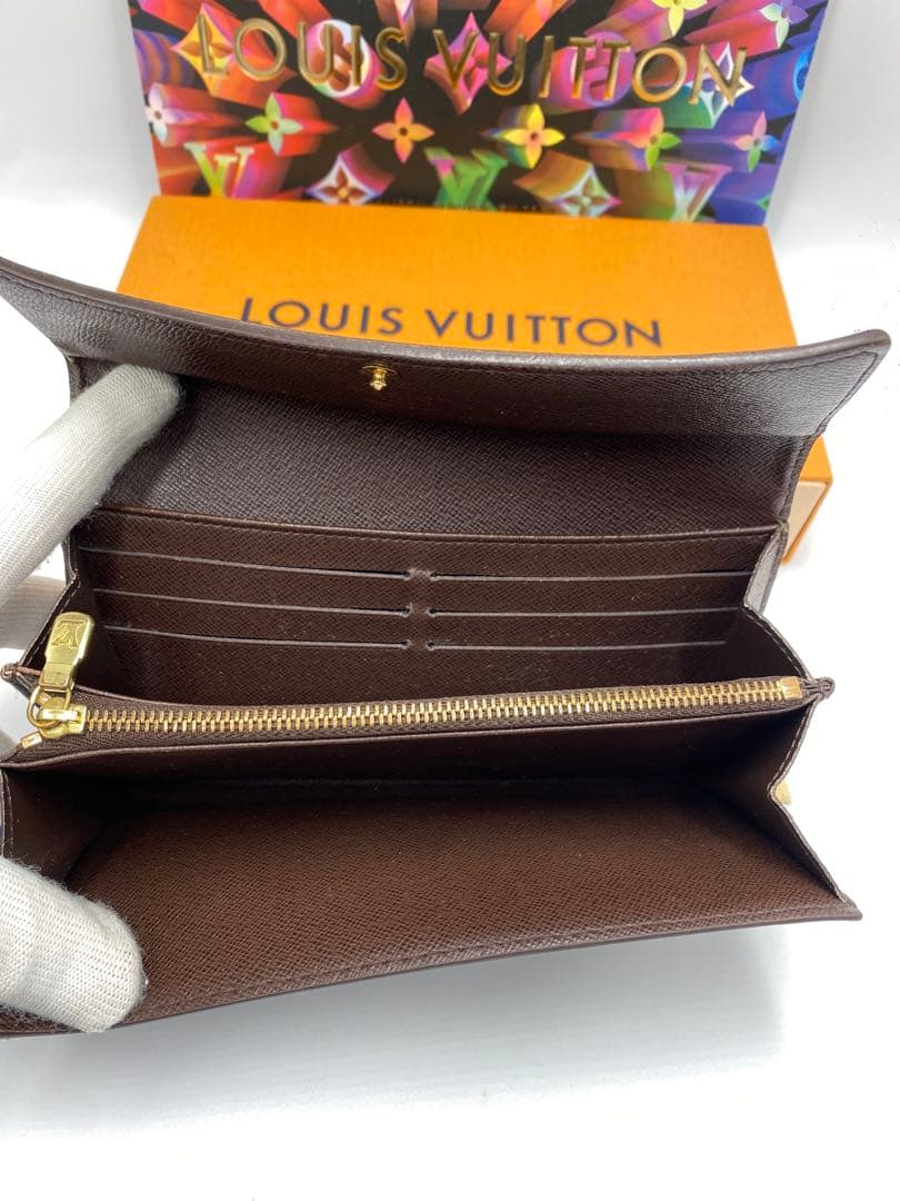 ルイヴィトン ダミエ ポシェットポルトモネクレディ 二つ折り長財布