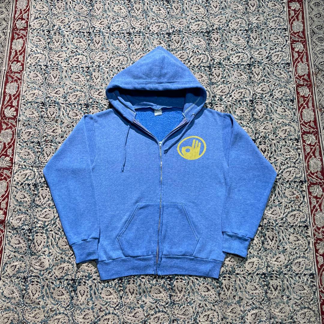 70's フェード 短丈 ボックス ジップパーカー ビンテージ 50s 60s