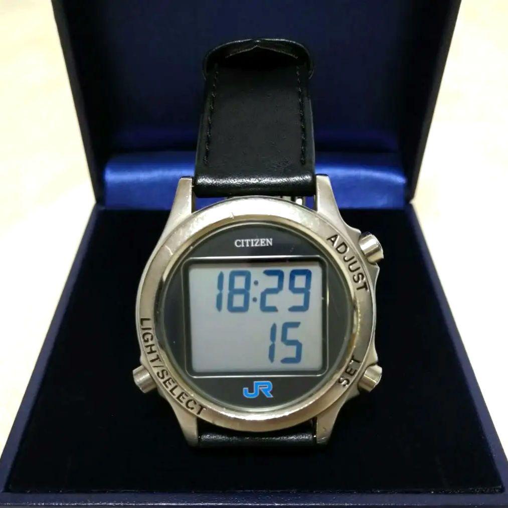 鉄道時計 CITIZENデジタル鉄道腕時計 JR西日本 社員支給品（稼働品