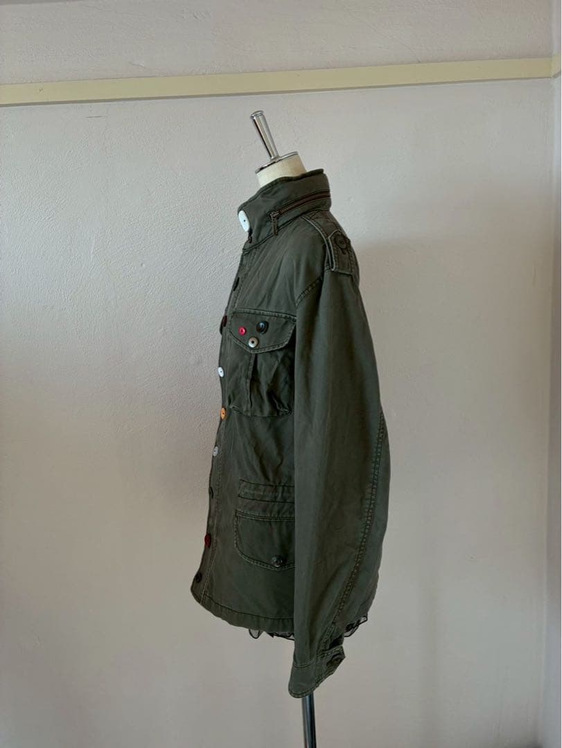 激レア✴︎y2kボタン再構築 ミリタリーライダース 平成ギャル