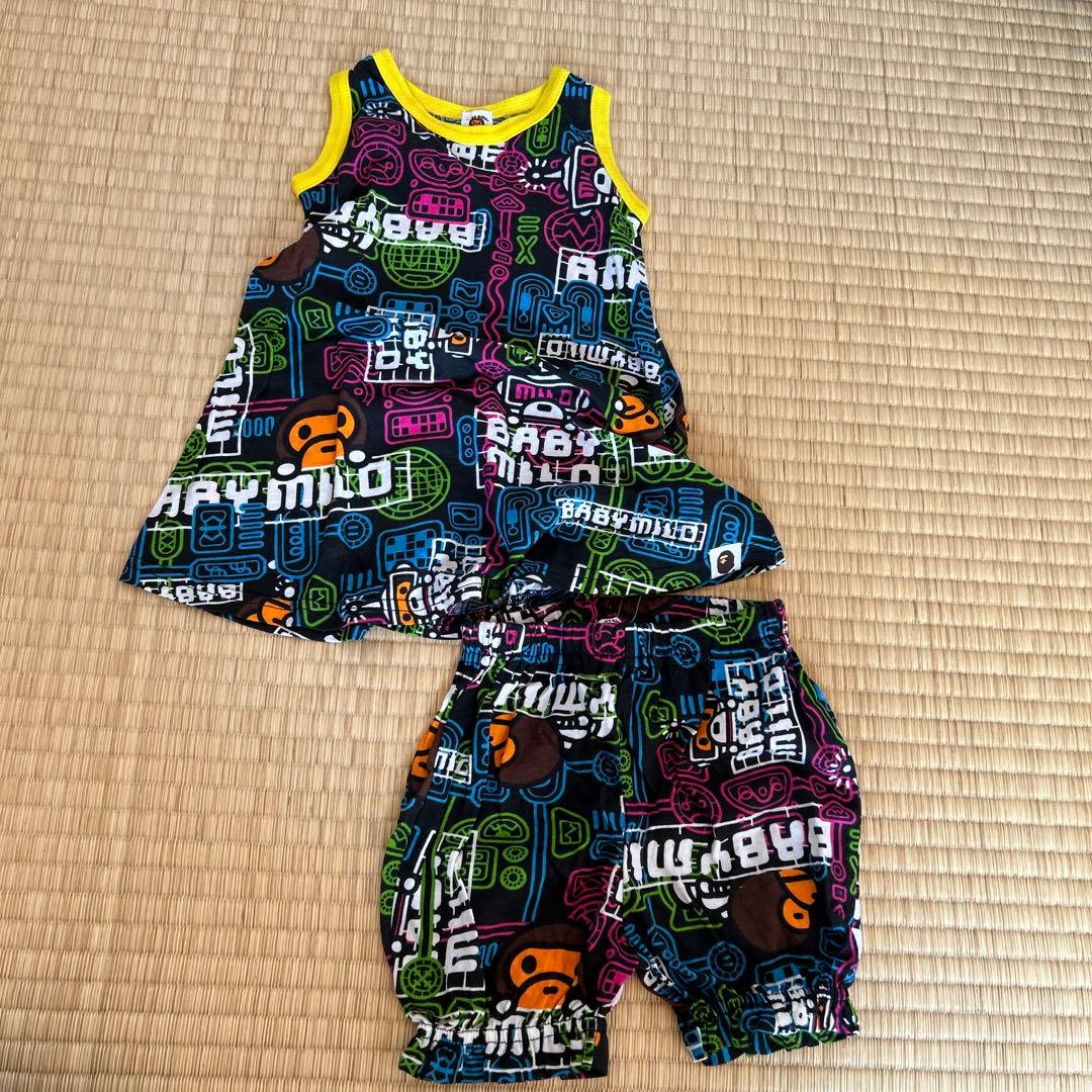 新品BAPEKIDSノースリーブ・タンクトップとショートパンツセット