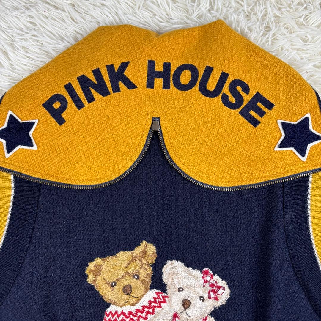 PINKHOUSE くま 刺繍 中綿 キルティング ブルゾン ネイビー セーラー