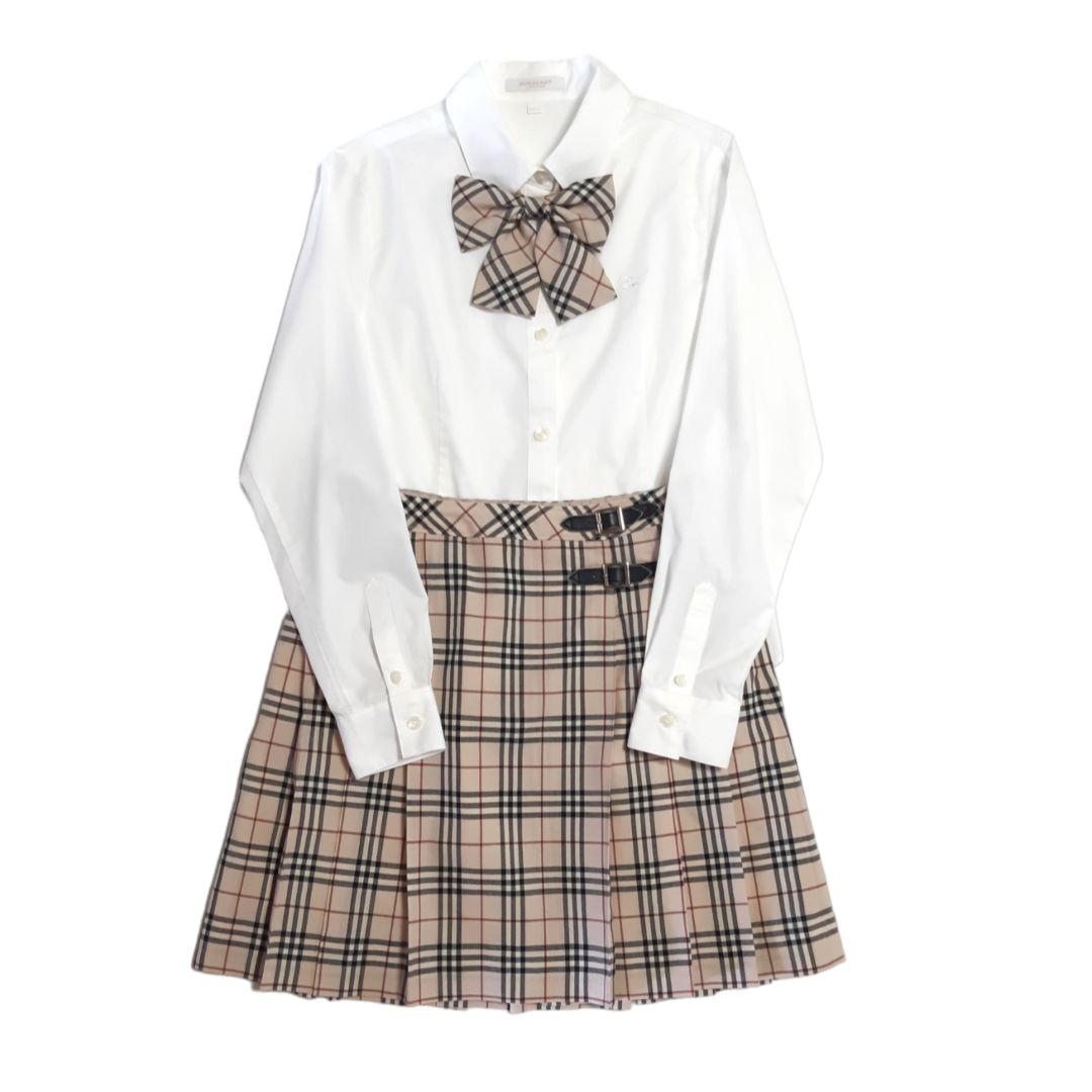BURBERRY バーバリー エンブレムジャケット スカート ブラウス リボン