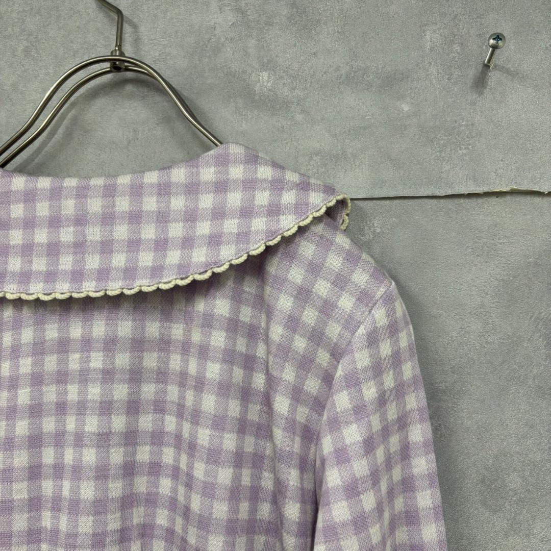Katie パープル ギンガムチェック ワンピース N2237 - メルカリ