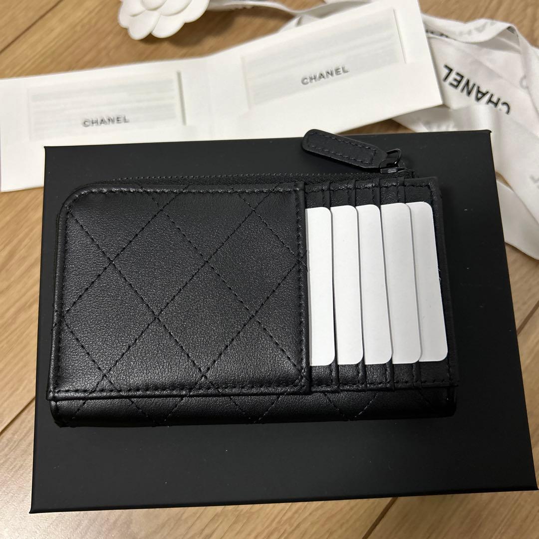 CHANELシャネル フラグメントケース 財布 小銭入れ ソーブラック