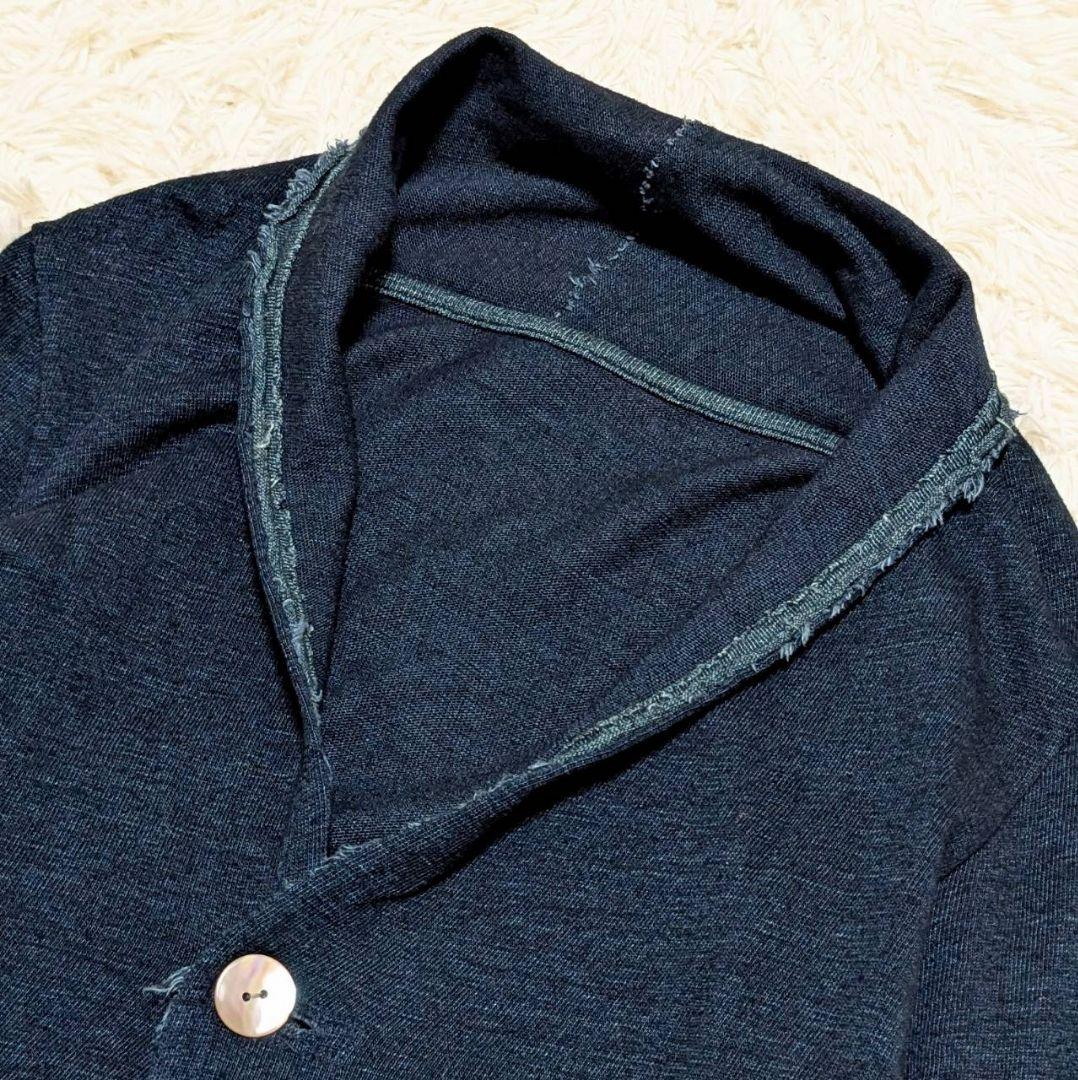 洗える パラスパレス コットンカーディガン インディゴ 藍染め シェル