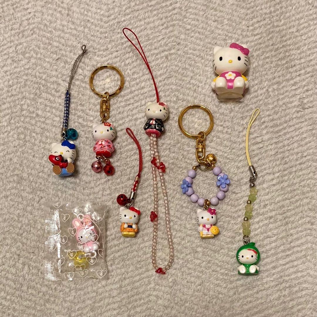 ハローキティ キーホルダー ご当地キティ 根付けストラップ 8個セット