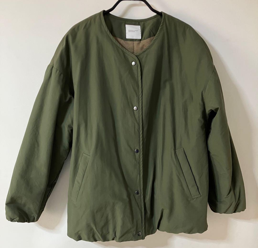 北欧暮らしの道具店 ふんわり軽くてあったかい 洗えるショート丈コート(中綿入り) ふんわり軽くてあったかい」洗えるショート丈コート（中綿入り