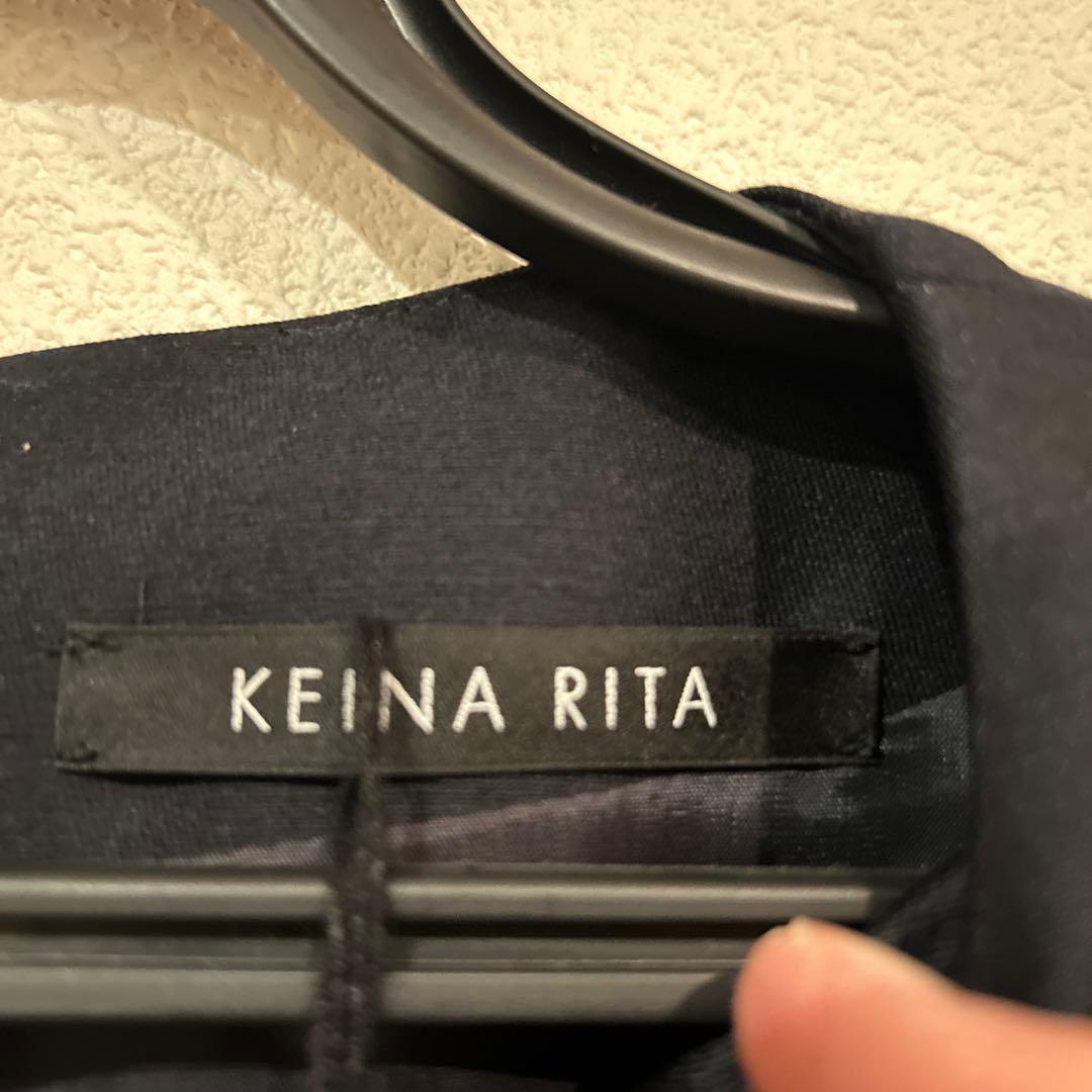 お値下☆新品☆タグ付☆KEINA RITA ケイナリタ38 ブラウスネイビー