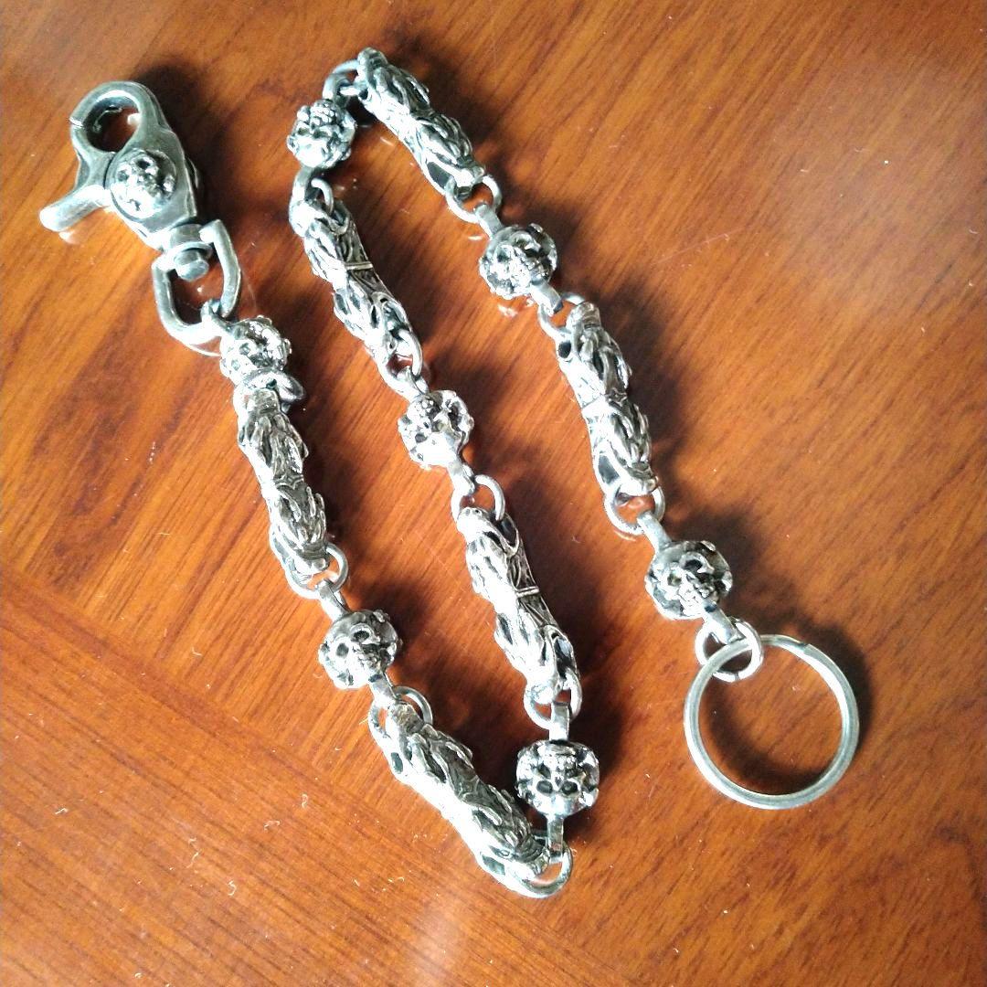 クリームソーダ スカル＆ドラゴンヘッドデザイン ウォレットチェーン