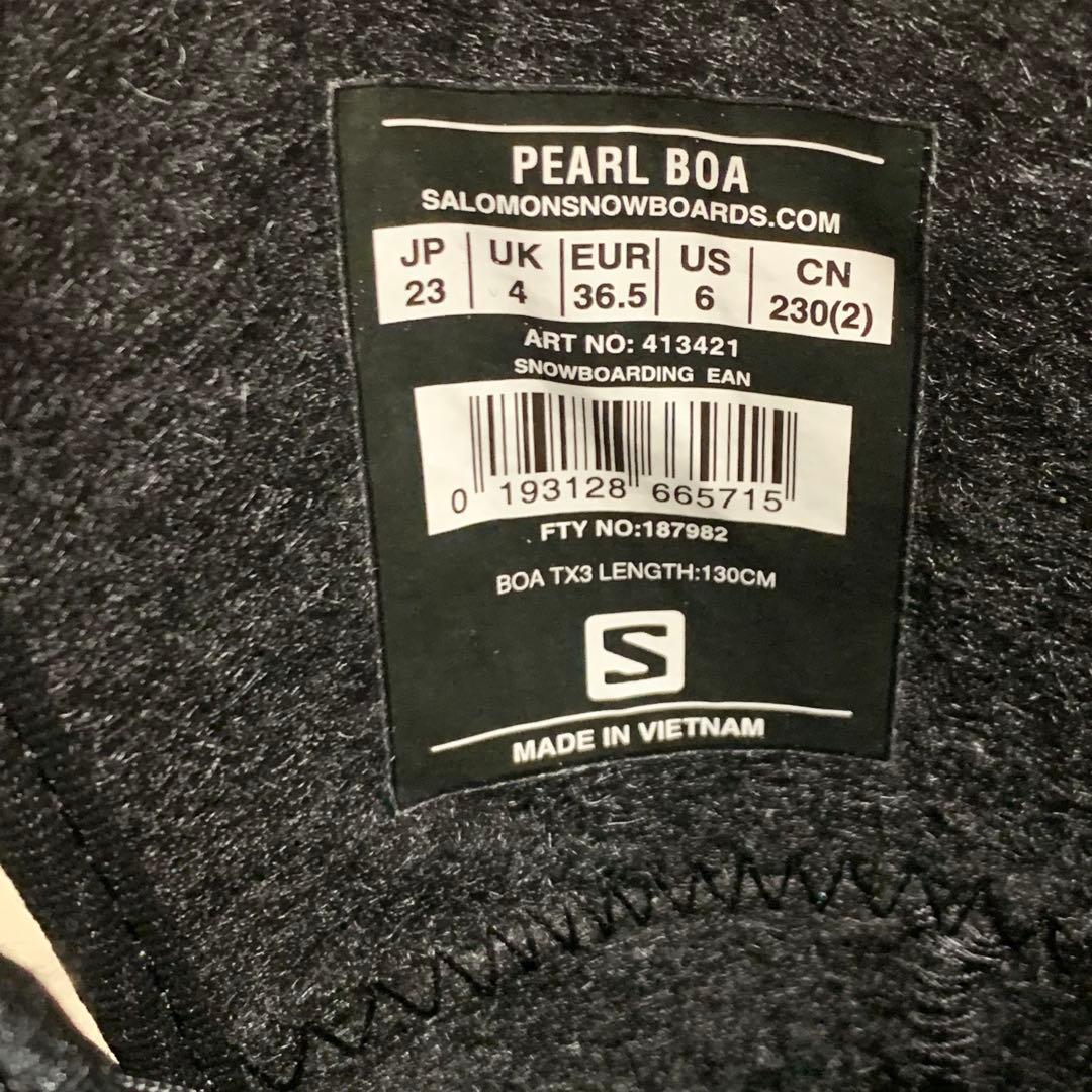 新品未使用 SALOMON PEARL BOA 23.0cm