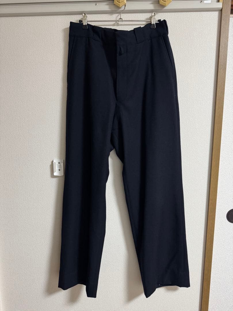 COMOLI 24aw ウールサージパンツ NAVY 3 - メルカリ