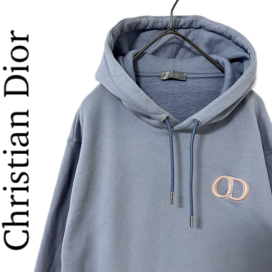 Christian Dior クリスチャンディオール パーカー メンズ 水色 M