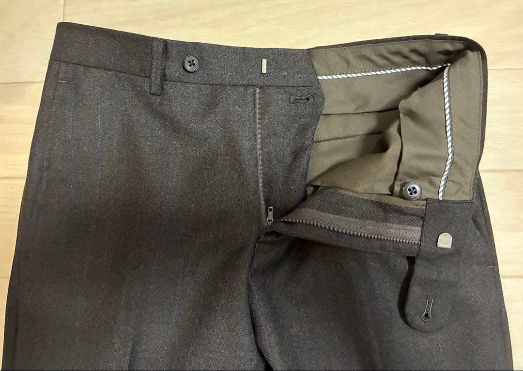 E.thomas・美品・160-8】サキソニー ブラウン スーツ - メルカリ