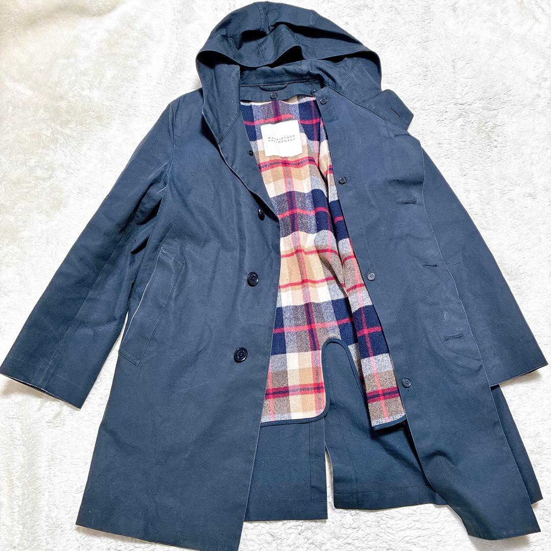 マッキントッシュ フィロソフィー ステンカラーコート フーディー