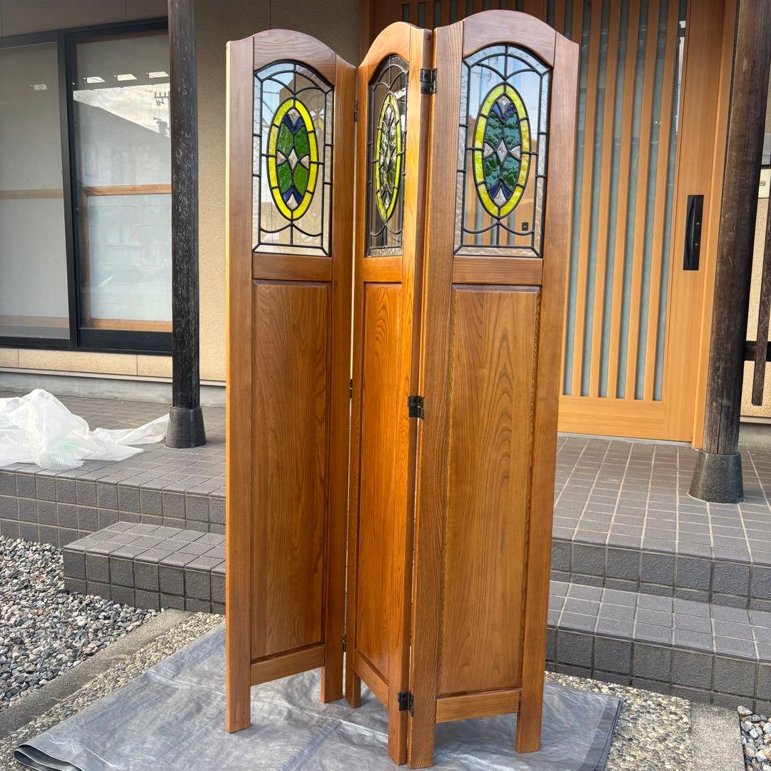 希少】ステンドグラス パーテーション 衝立 間仕切り - メルカリ