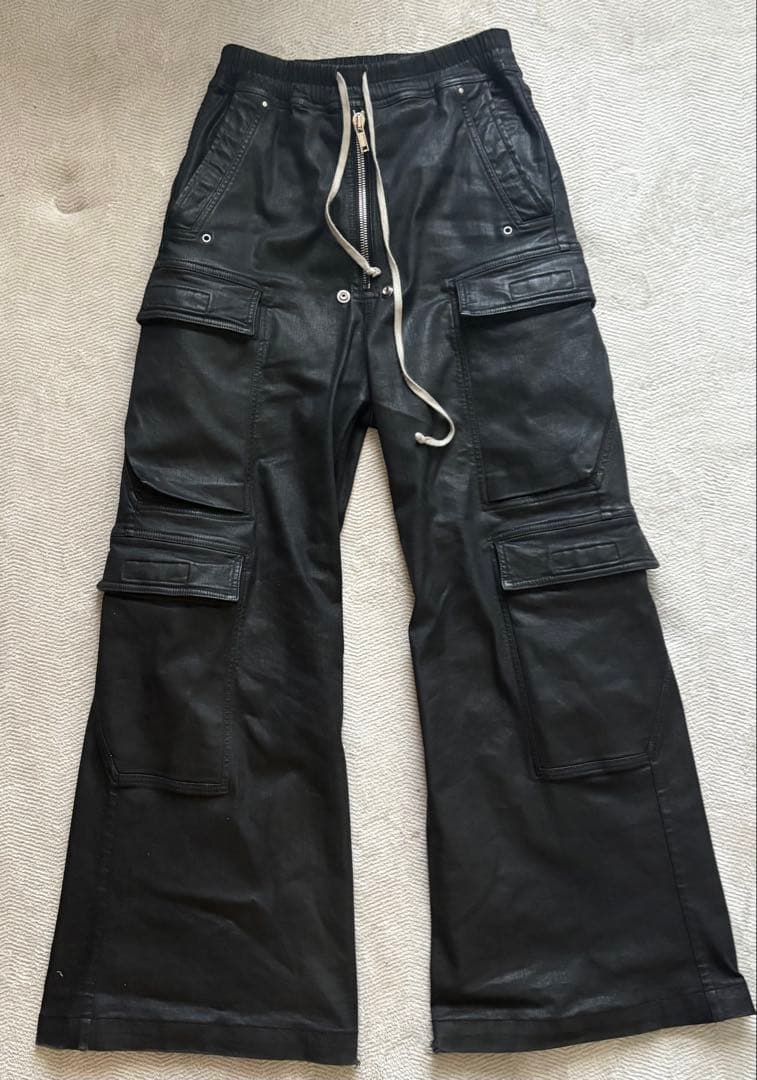 RICK OWENS DRKSHDWジャンボベラカーゴパンツ コーティングWAX - メルカリ