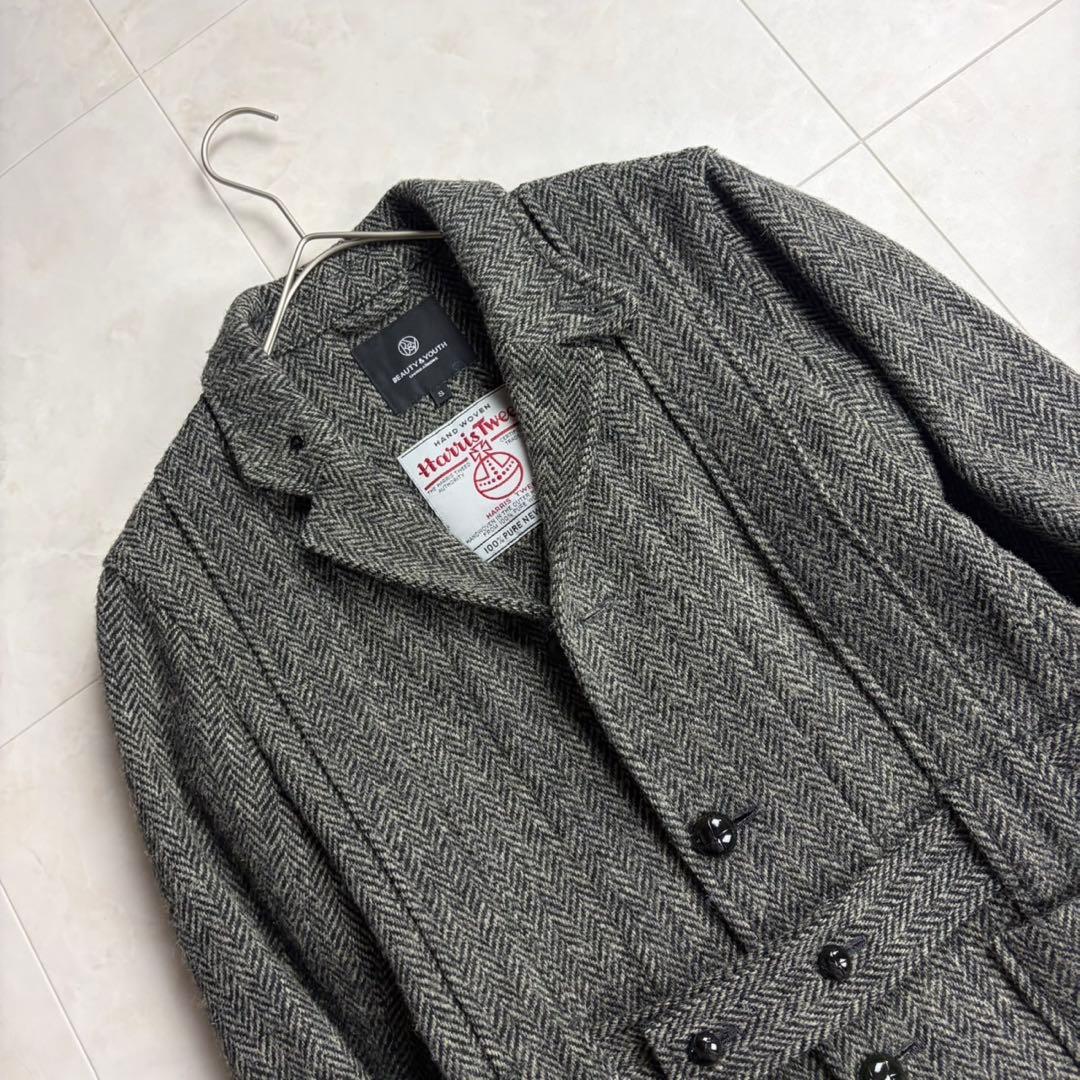 Harris Tweed テーラードジャケット グレー/ネイビー - ニューヨーカー