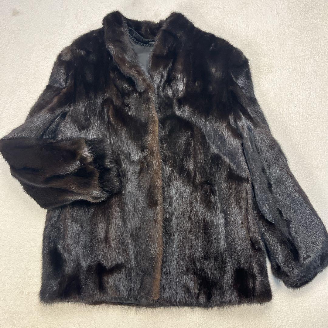 極艶 毛皮 リアルファー MINK ミンク ダークブラウン コート 13 - メルカリ