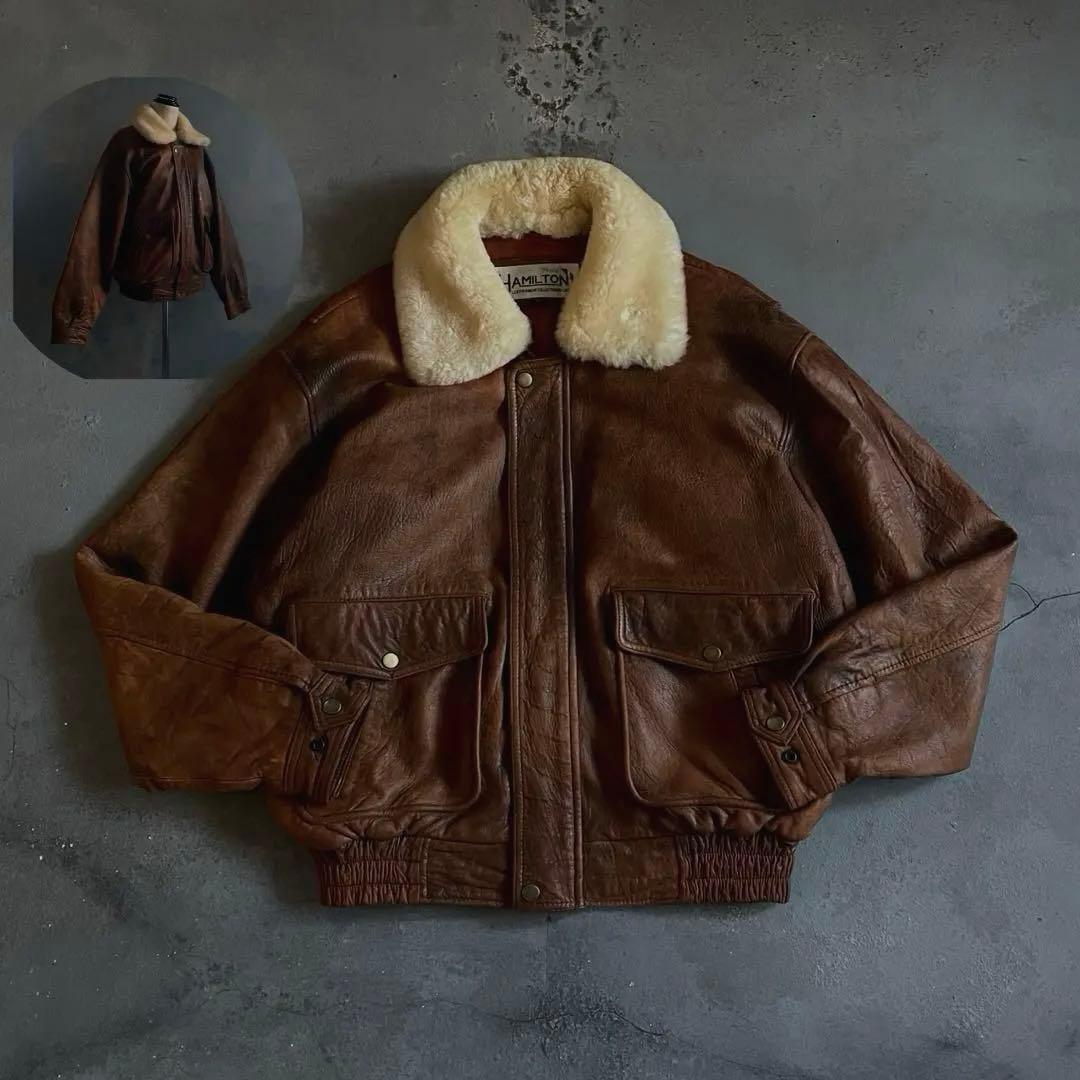 type :G-1 Authentic“本革”短丈”bomber jacket 最 安値 価格