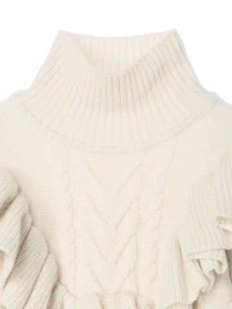 美品☆柴咲コウ☆MES VACANCES ミヴァコンス☆ケーブルフリルニット