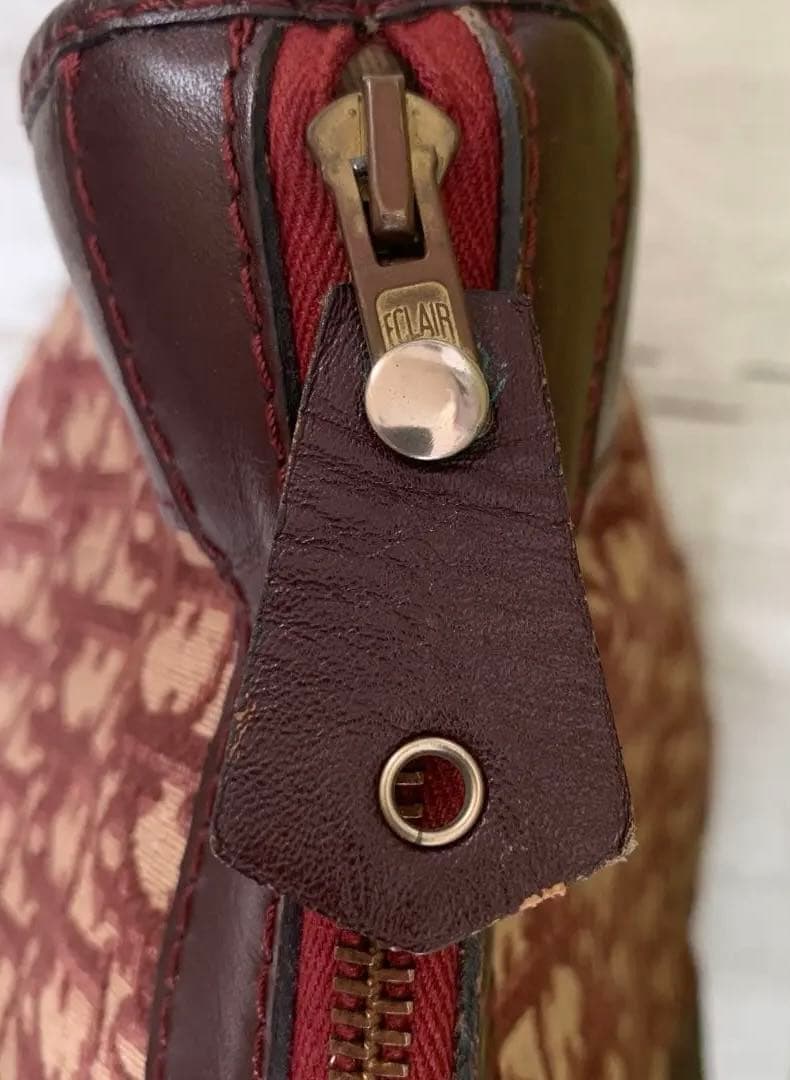 クリスチャンディオール トロッター ボストンバッグ キャンバス レザー