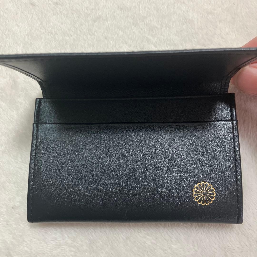 皇居 限定 黒 レザー 名刺入れ カードケース - メルカリ