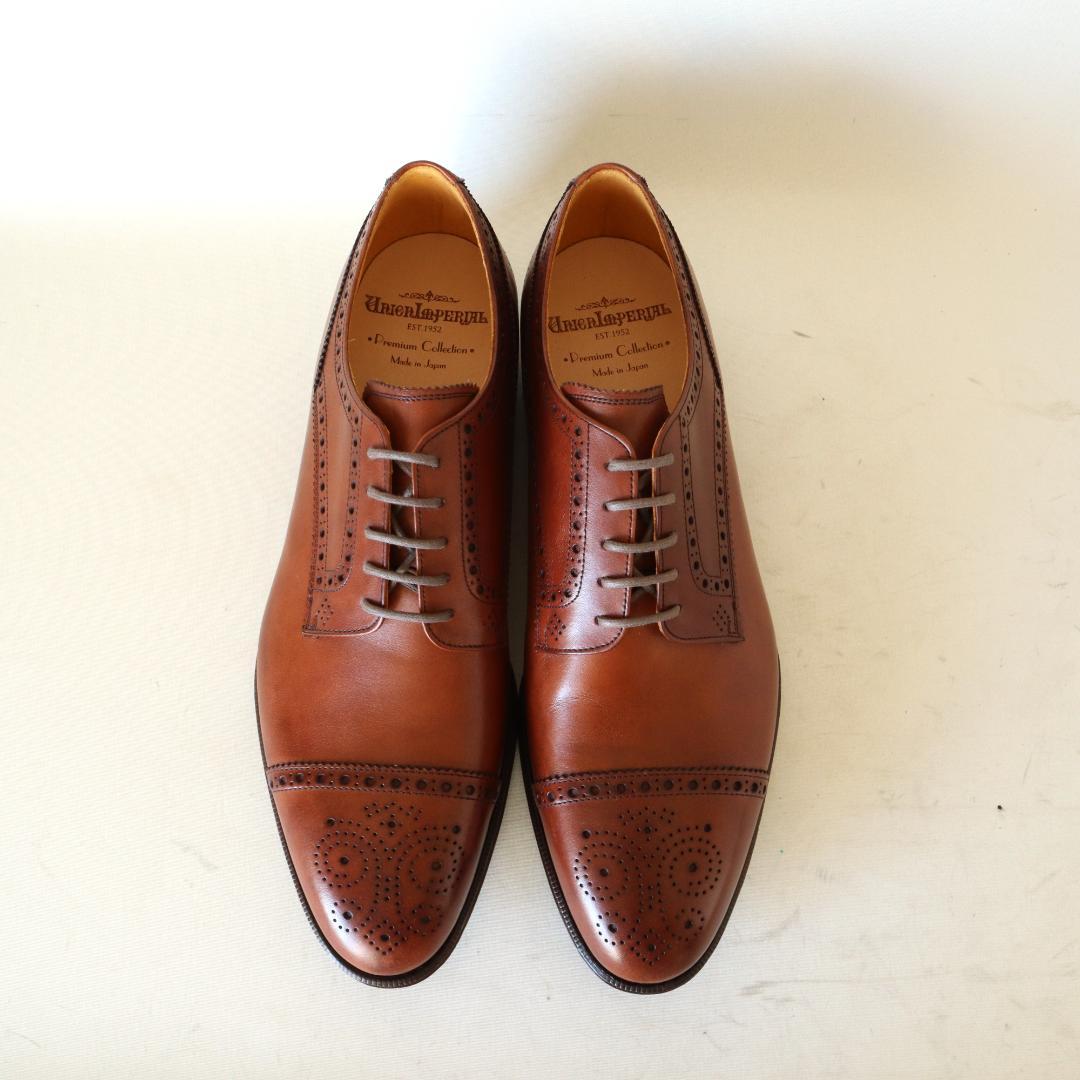 未使用ユニオンインペリアルベガノカーフ　ストレートチップ　8.5 26.5cm